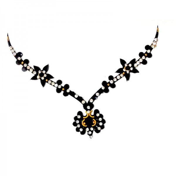 Crystal Necklace 001 Black