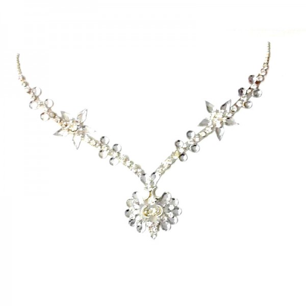 Crystal Necklace 001 Silver