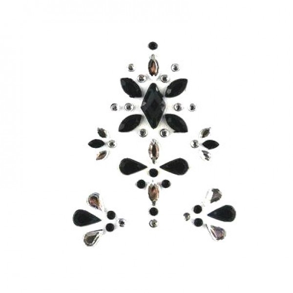 Face Jewels 010 Black Silver