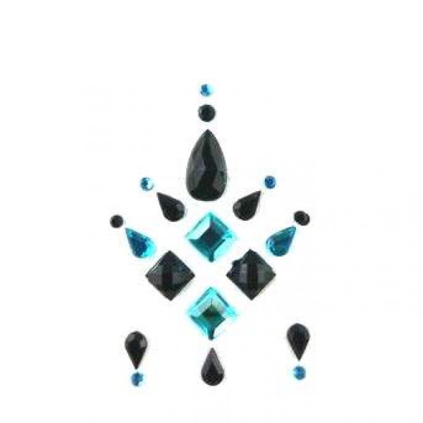 Face Jewels 015 Turquoise Black
