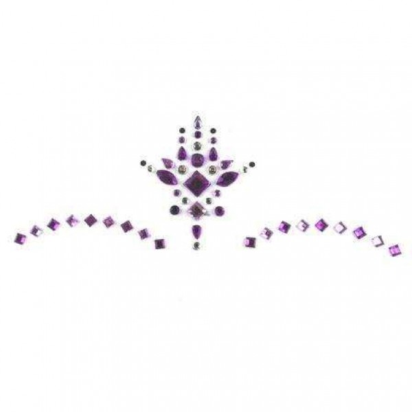 Face Jewels 016 Purple Lilac Silver